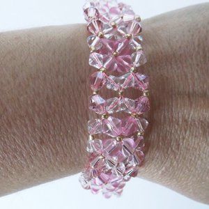 Pink crystal bracelet (#1044)